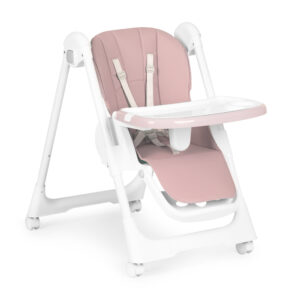 Aukšta kėdutė su aukščio reguliavimu, eko odos apmušalais, saugos diržais ir dvigubu padėklu, rožinė, ECOTOYS - Image 8