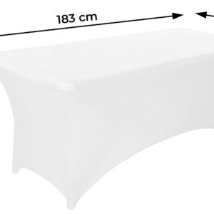Universalus stalo užtiesalas maitinimo stalui 180 cm 6FT baltas tamprus MultiGarden - Image 8