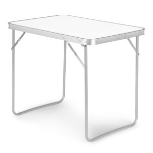 Stovyklavimo stalas, sulankstomas iškylų stalas, 80x60 cm, baltas, MultiGarden - Image 8