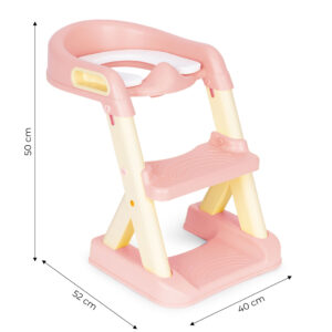 Vaikiška tualeto sėdynė su laipteliais, rožinė, ECOTOYS - Image 8