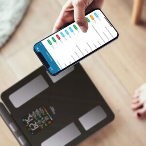Analitinės vonios svarstyklės 15 parametrų Apple Health Google Fit SCALA WEBBER - Image 8