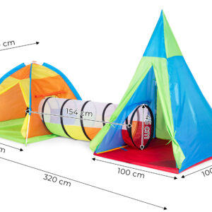 Vaikiška palapinė žaidimų aikštelė 3-in-1 iglu tipi tunelis IPLAY - Image 8