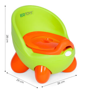 Vaikiška puoduko kėdutė, išimamas įdėklas, neslystančios kojelės, žalia, ECOTOYS - Image 8