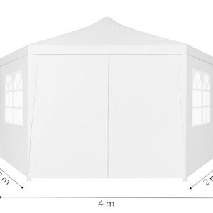 Sodo prekybinė palapinė 2x2x2 m su langais, balta MultiGarden - Image 8