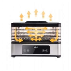 Didelis maisto džiovintuvas grybams, vaisiams ir daržovėms IDEAL INOX + konvekcija 400W + laikmatis - Image 8