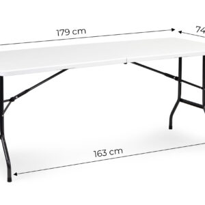 Kateringas stalas 180 cm, sulankstomas į lagaminą, baltas, MultiGarden - Image 8