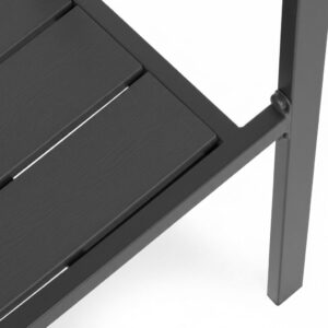 2 sodo kėdžių komplektas terasai balkonui, HDPE plienas, pilkos spalvos, MultiGarden - Image 8