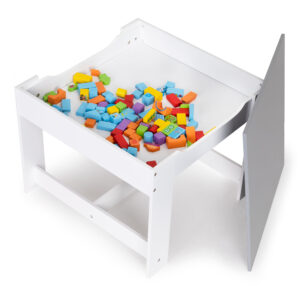 Medinių vaikiškų baldų komplektas: stalas su kreidine lenta + 2 kėdės ECOTOYS - Image 8
