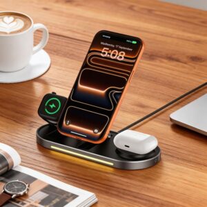 Tech-Protect A51 ArcticBoost 3in1 Magnetinis MagSafe belaidis įkroviklis 25W QI2.2 juodos spalvos - Image 7