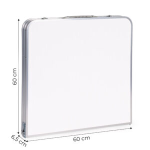 Turistinis stalas, sulankstomas kempingo stalas, baltas stalviršis, 120x60 cm, MultiGarden - Image 9