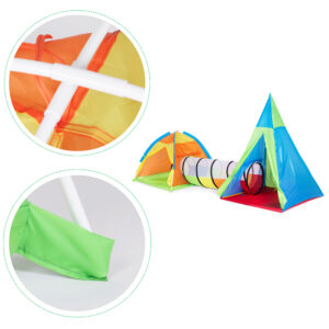 Vaikiška palapinė žaidimų aikštelė 3-in-1 iglu tipi tunelis IPLAY - Image 9