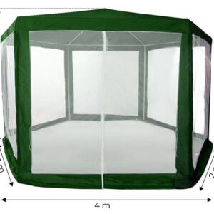 Komercinė sodo pavėsinė-palapinė, 2x2x2 m, su tinkleliu nuo uodų, žalia, MultiGarden - Image 9