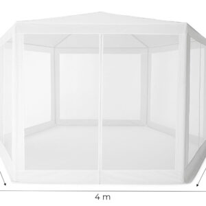 Sodo prekybinė palapinė 2x2x2 m su tinkleliu nuo uodų, balta MultiGarden - Image 9
