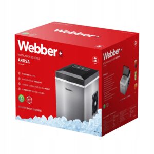 Buitinis ledo gaminimo aparatas kubeliams ir smulkintam ledui 10 kg 165W WEBBER - Image 9
