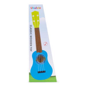 Vaikiška ukulelė, medinė, 4 nailoninės stygos su mediatoriumi ECOTOYS - Image 9