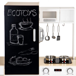 Medinė vaikiška virtuvėlė XXL lenta + LED ECOTOYS - Image 9