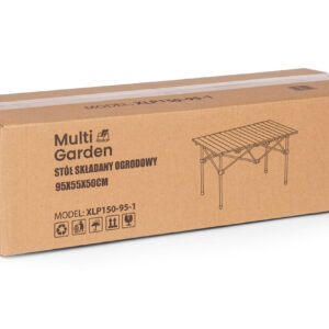 Sulankstomas stovyklavimo stalas 95x55 cm su nešiojimo krepšiu, juodas, MultiGarden - Image 9