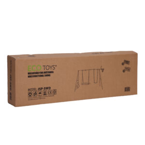 Vaikiškos sodo sūpynės 4-viename, gandro lizdas, krepšinio lankas su 2 kamuoliais, ECOTOYS - Image 9