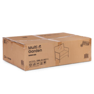 Dvivietė sodo sofa su pagalvėle, suoliukas balkonui, terasai, sodui, juoda, MultiGarden - Image 9