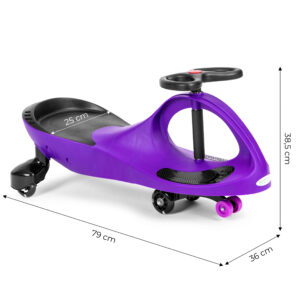 Vaikiškas paspirtukas-mašinėlė su LED ratukais, violetinis ECOTOYS - Image 9