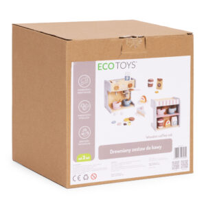 Medinis kavos aparatas vaikams 2-in-1 parduotuvės baristos rinkinys 26 priedai, ECOTOYS - Image 9