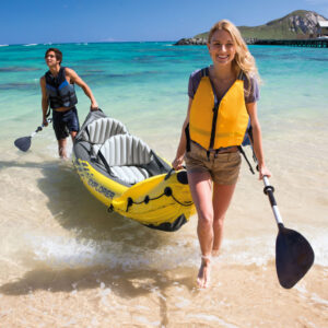 Pripučiamas baidarė Explorer K2 2 asmenims, irklai + pompa INTEX 68307 - Image 9