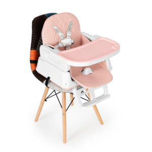 Sulankstoma vaikiška maitinimo kėdutė 3-in-1, rožinė, ECOTOYS - Image 9