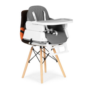 Sulankstoma vaikiška maitinimo kėdutė 3-in-1, pilka, ECOTOYS - Image 9