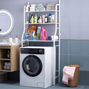 Aukšta vonios kambario WC lentyna virš klozeto, 3 pakopų, aliuminio rėmas - Image 9