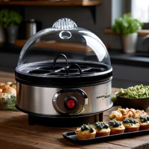 "GreenBlue" automatinė kiaušinių viryklė, 400 W galia, iki 7 kiaušinių, matavimo indelis, 220-240 V~, 50 Hz, GB572 - Image 2