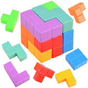 Loginis „Tetris“ tipo kubo galvosūkis – 7 skirtingų spalvų detalės GR0153