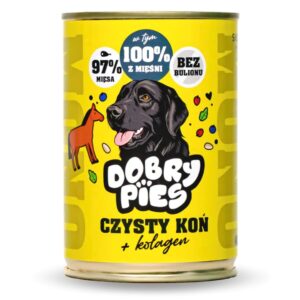 DOBRY PIES Mono Gryna arkliena + kolagenas – šlapias pašaras šuniui – 400g