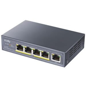 Cudy GS1005P tinklo komutatorius Gigabit Ethernet (10/100/1000) Maitinimas per Eternetą (PoE) Pilka - Image 2