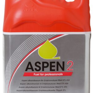 ASPEN Alkilato benzinas 2 taktų varikliams 5L (paruoštas naudoti, su tepalo mišiniu)