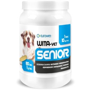 EUROWET Wita-Vet Senior - papildai šunims - 80 tablečių