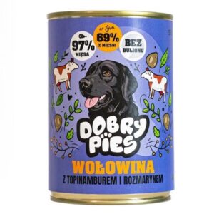 DOBRY PIES Beef with Jerusalem artichoke and rosemart - drėgnas ėdalas šunims - 400g