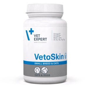 VETEXPERT VetoSkin Small breeds - papildai šunims ir katėms - 60 tablečių
