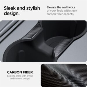 Spigen Tesla Center Console Cup Holder Insert Relaxed Grip - Tesla Model Y/3 - Image 5
