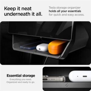 Spigen Tesla Under Screen Storage Organizer, juodos spalvos - Tesla Model Y/3 - Image 10