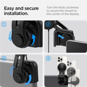 Spigen Tesla TapLock MagSafe Car Mount Charger, juodos spalvos - Wireless / Screen - Image 3