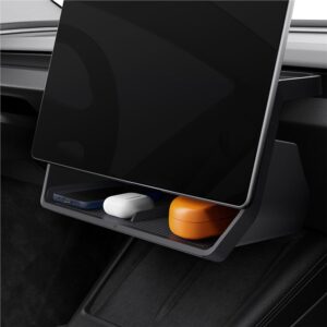 Spigen Tesla Under Screen Storage Organizer, juodos spalvos - Tesla Model 3 2024