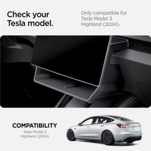 Spigen Tesla Under Screen Storage Organizer, juodos spalvos - Tesla Model 3 2024 - Image 6