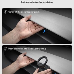 Spigen Tesla Airvent MagSafe Mount TAM100, juodos spalvos - Tesla Model 3(2024)/Y(Juniper) - Image 9
