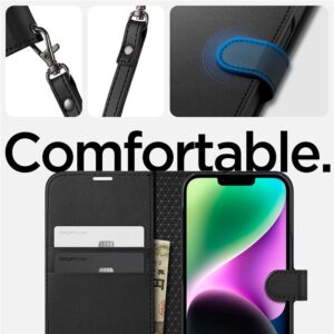 Spigen Wallet S, juodos spalvos - Apple iPhone 14 - Image 3