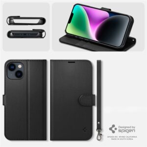 Spigen Wallet S, juodos spalvos - Apple iPhone 14 - Image 5