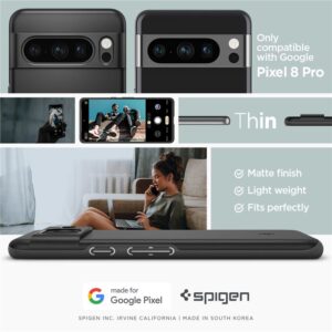 Spigen Thin Fit, juodos spalvos - Google Pixel 8 Pro - Image 2