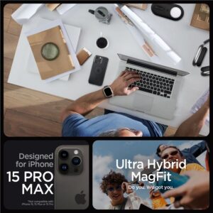 Spigen Ultra Hybrid MagSafe, frost juodos spalvos - Apple iPhone 15 Pro Max - Image 2