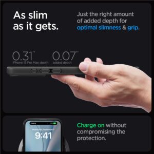 Spigen Ultra Hybrid MagSafe, frost juodos spalvos - Apple iPhone 15 Pro Max - Image 8