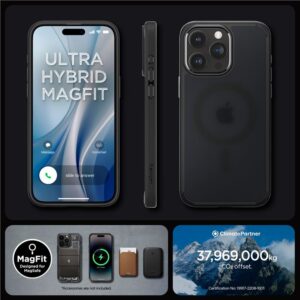 Spigen Ultra Hybrid MagSafe, frost juodos spalvos - Apple iPhone 15 Pro Max - Image 9