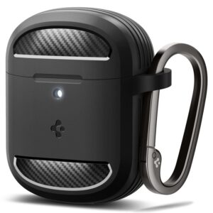 Spigen Rugged Armor, matte juodos spalvos - Google Pixel Buds Pro 2/Pro